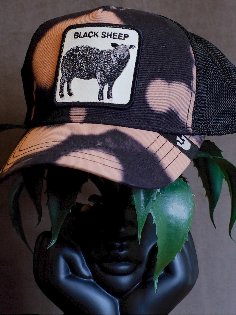 Goorin Bros Black & Peach Tie-Dye Trucker Hat